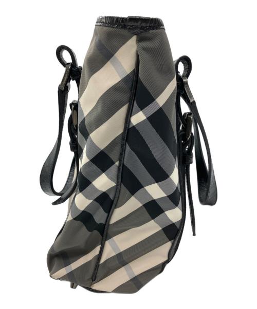 BURBERRY（バーバリー）BURBERRY (バーバリー) トートバッグ チェック柄 ブラックの古着・服飾アイテム