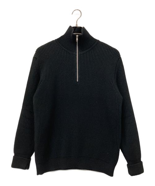 ANDERSEN-ANDERSEN（アンデルセン アンデルセン）ANDERSEN-ANDERSEN (アンデルセン アンデルセン) ハーフッジップニット ブラック サイズ:Mの古着・服飾アイテム