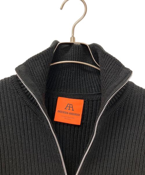 ANDERSEN-ANDERSEN（アンデルセン アンデルセン）ANDERSEN-ANDERSEN (アンデルセン アンデルセン) ハーフッジップニット ブラック サイズ:Mの古着・服飾アイテム