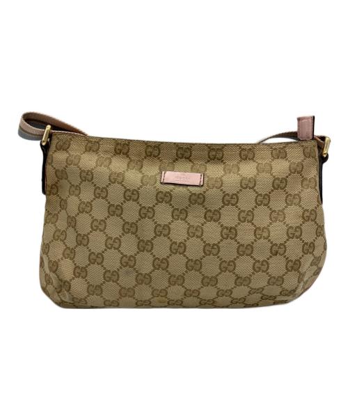GUCCI（グッチ）GUCCI (グッチ) ショルダーバッグ GG ベージュ×ピンクの古着・服飾アイテム