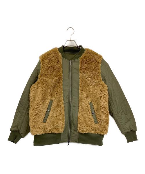 DEAR LAUREL（ディアローレル）DEAR LAUREL (ディアローレル) ミリタリーリバーシブルジャケット グリーン サイズ:Mの古着・服飾アイテム