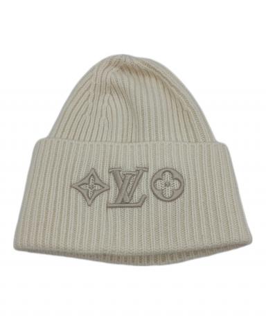 ルイヴィトン ニット帽 ホワイト 中古・古着通販】LOUIS VUITTON (ルイ ヴィトン) ニット帽 ビーニー