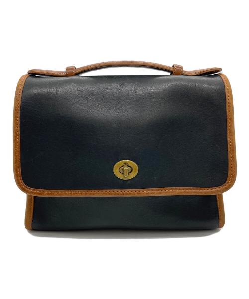 COACH（コーチ）COACH (コーチ) ショルダーバッグ ブラウン×ブラックの古着・服飾アイテム