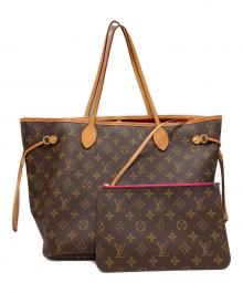 LOUIS VUITTON（ルイ ヴィトン）の古着「トートバッグ モノグラム ネヴァーフルMM」｜ブラウン×ピンク