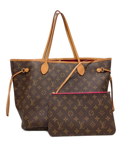 LOUIS VUITTON（ルイ ヴィトン）LOUIS VUITTON (ルイ ヴィトン) トートバッグ モノグラム ネヴァーフルMM ブラウン×ピンクの古着・服飾アイテム