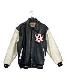 AVIREX（アヴィレックス）の古着「ライダースジャケット」｜ブラック×ホワイト