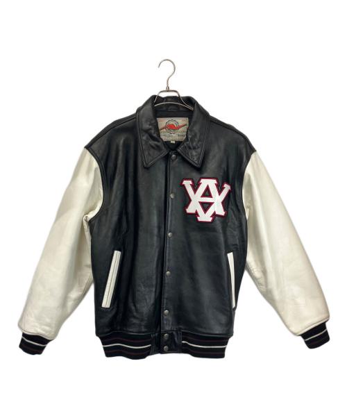 AVIREX（アヴィレックス）AVIREX (アヴィレックス) ライダースジャケット ブラック×ホワイト サイズ:XLの古着・服飾アイテム