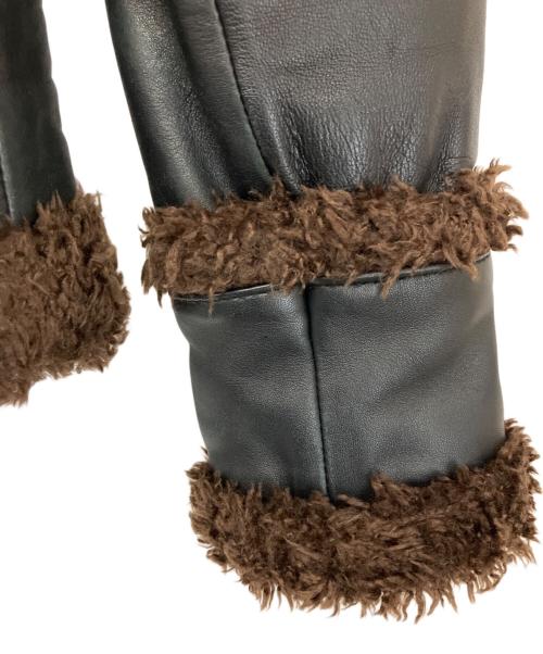 AVIREX（アヴィレックス）AVIREX (アヴィレックス) レザージャケット ブラック×ブラウン サイズ:XSの古着・服飾アイテム