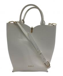 FURLA（フルラ）の古着「2WAYバッグ RIBBON S BUCKET BAG」｜ホワイト