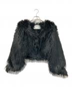 THEREDTHREADザレッドスレッド）の古着「S fur hooded jacket」｜ブラック