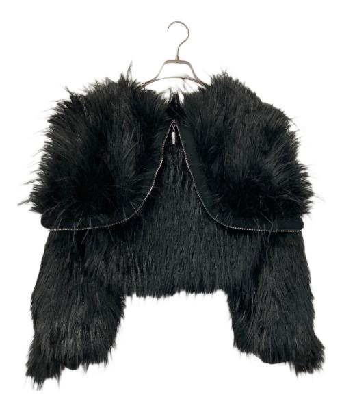 THEREDTHREAD（ザレッドスレッド）THEREDTHREAD (ザレッドスレッド) S fur hooded jacket ブラック サイズ:Freeの古着・服飾アイテム