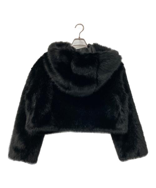 KISS THE CLUB（キッス・ザ・クラブ）KISS THE CLUB (キッス・ザ・クラブ) luxury hooded fur coat ブラック サイズ:Freeの古着・服飾アイテム