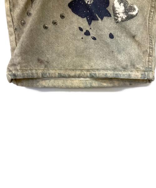 THERED THREAD（ザ・レッド・スレッド）THERED THREAD (ザ・レッド・スレッド) S print denim1 toys グレー サイズ:Freeの古着・服飾アイテム