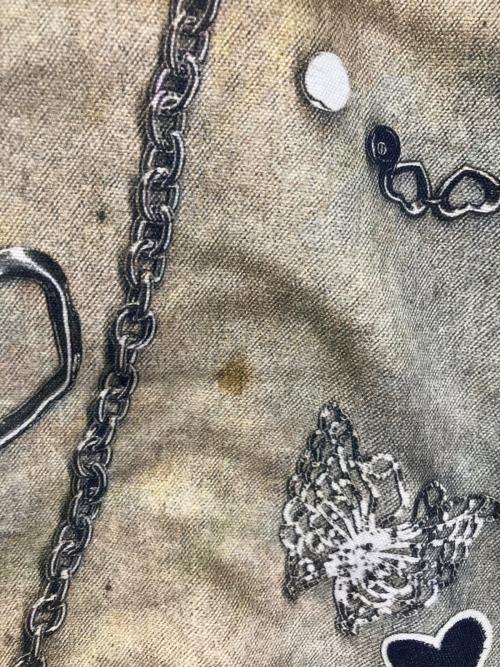 THERED THREAD（ザ・レッド・スレッド）THERED THREAD (ザ・レッド・スレッド) S print denim1 toys グレー サイズ:Freeの古着・服飾アイテム