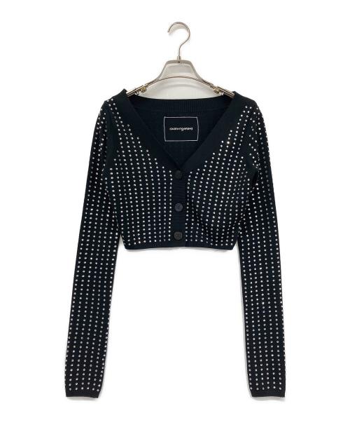 THERED THREAD（ザ・レッド・スレッド）THERED THREAD (ザ・レッド・スレッド) S rhinestone cardigan cropped ブラック サイズ:Freeの古着・服飾アイテム