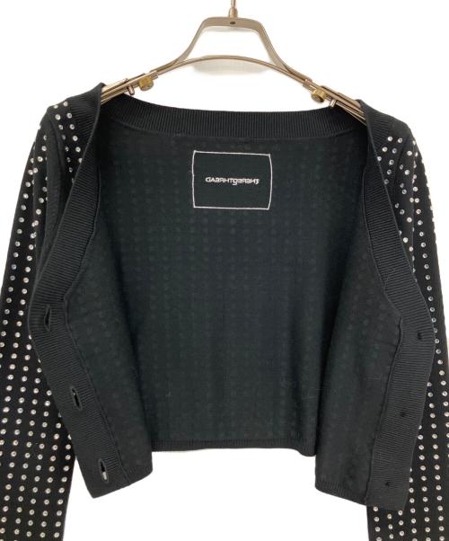 THERED THREAD（ザ・レッド・スレッド）THERED THREAD (ザ・レッド・スレッド) S rhinestone cardigan cropped ブラック サイズ:Freeの古着・服飾アイテム