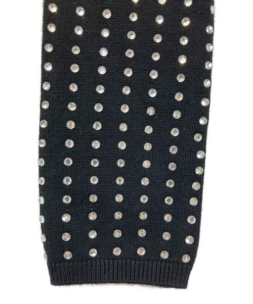 THERED THREAD（ザ・レッド・スレッド）THERED THREAD (ザ・レッド・スレッド) S rhinestone cardigan cropped ブラック サイズ:Freeの古着・服飾アイテム