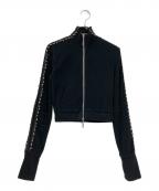 THERED THREADザ・レッド・スレッド）の古着「beaded track jersey jacket」｜ブラック