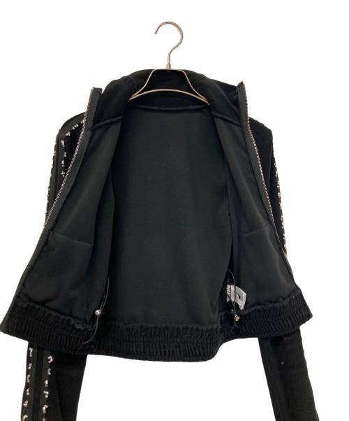 THERED THREAD（ザ・レッド・スレッド）THERED THREAD (ザ・レッド・スレッド) beaded track jersey jacket ブラック サイズ:Freeの古着・服飾アイテム