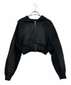JOSE MOONジョゼムーン）の古着「CROP BIO HOODIE(フーディー)」｜ブラック