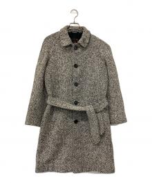 PALTO（パルト）の古着「ステンカラーコート」｜ホワイト×グレー