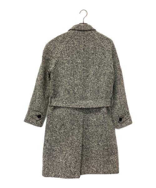 PALTO（パルト）PALTO (パルト) ステンカラーコート ホワイト×グレー サイズ:44の古着・服飾アイテム