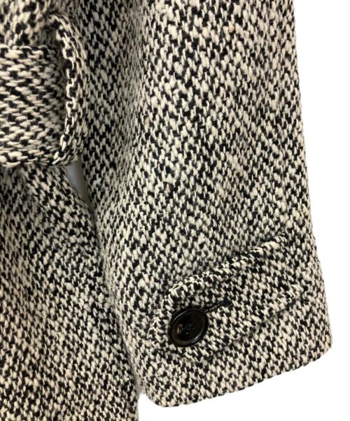 PALTO（パルト）PALTO (パルト) ステンカラーコート ホワイト×グレー サイズ:44の古着・服飾アイテム