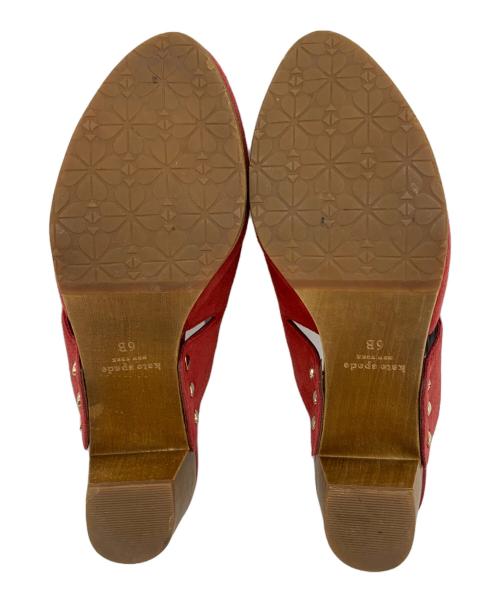 Kate Spade（ケイトスペード）Kate Spade (ケイトスペード) ミュール レッド サイズ:US6の古着・服飾アイテム