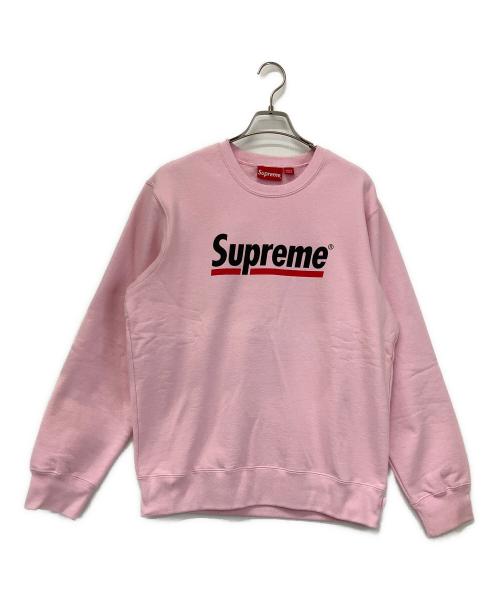 SUPREME（シュプリーム）SUPREME (シュプリーム) クルーネックスウェット UNDERLINE CREWNECK ピンク サイズ:M 未使用品の古着・服飾アイテム