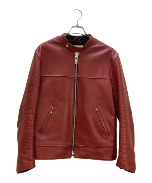 666Leather Wear（シックスシックスシックスレザー）666Leather Wear (シックスシックスシックスレザー) レザーライダースジャケット レッド サイズ:40の古着・服飾アイテム