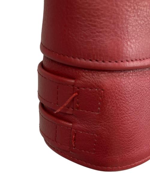666Leather Wear（シックスシックスシックスレザー）666Leather Wear (シックスシックスシックスレザー) レザーライダースジャケット レッド サイズ:40の古着・服飾アイテム