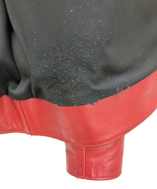 666Leather Wear（シックスシックスシックスレザー）666Leather Wear (シックスシックスシックスレザー) レザーライダースジャケット レッド サイズ:40の古着・服飾アイテム