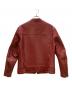 666Leather Wear (シックスシックスシックスレザー) レザーライダースジャケット レッド サイズ:40：45000円