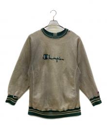 Champion（チャンピオン）の古着「スウェット」｜ベージュ×グリーン