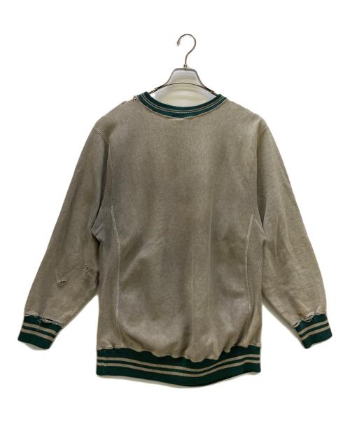 Champion（チャンピオン）Champion (チャンピオン) スウェット ベージュ×グリーン サイズ:XLの古着・服飾アイテム