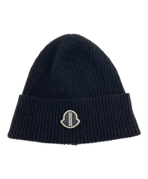 MONCLER（モンクレール）MONCLER (モンクレール) RICK OWENS (リックオウエンス) ニット帽 BEANIE ブラックの古着・服飾アイテム