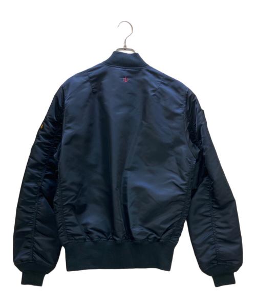 ALPHA（アルファ）ALPHA (アルファ) STRICT-G (ストラクトジー) MA-1ジャケット E.F.S.F.CAMOモデル ネイビー サイズ:L 未使用品の古着・服飾アイテム