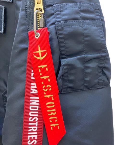 ALPHA（アルファ）ALPHA (アルファ) STRICT-G (ストラクトジー) MA-1ジャケット E.F.S.F.CAMOモデル ネイビー サイズ:L 未使用品の古着・服飾アイテム