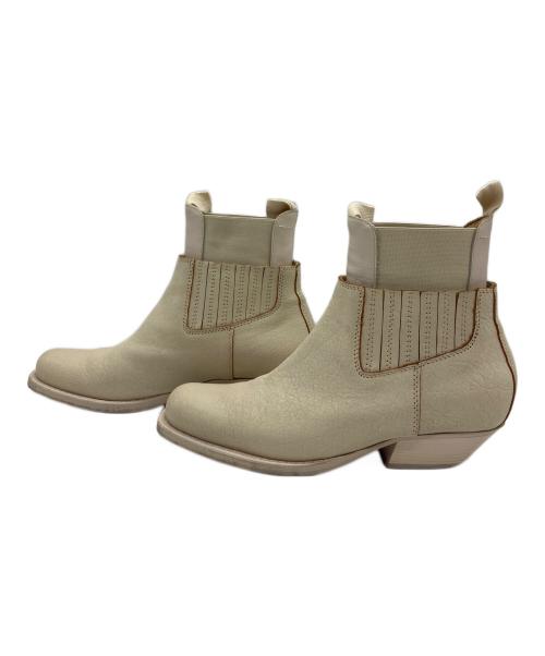 MM6 Maison Margiela（エムエムシックスメゾンマルジェラ）MM6 Maison Margiela (エムエムシックスメゾンマルジェラ) サイドゴアブーツ アイボリー サイズ:38の古着・服飾アイテム
