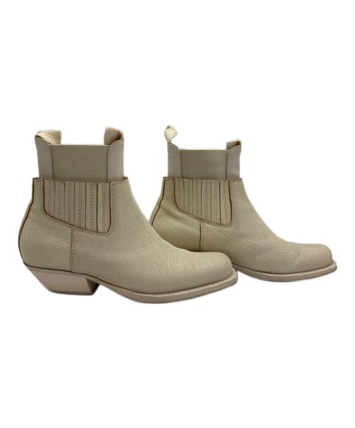 MM6 Maison Margiela（エムエムシックスメゾンマルジェラ）MM6 Maison Margiela (エムエムシックスメゾンマルジェラ) サイドゴアブーツ アイボリー サイズ:38の古着・服飾アイテム