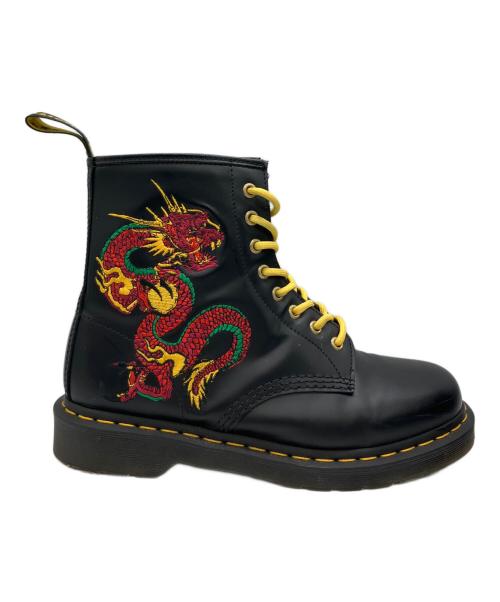 Dr.Martens（ドクターマーチン）Dr.Martens (ドクターマーチン) 8ホールブーツ 1460 EMBROIDERY 8 EYE BOOT ブラック サイズ:UK8の古着・服飾アイテム