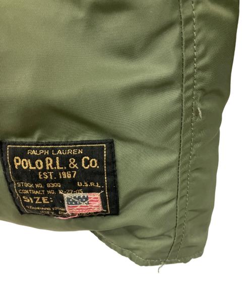POLO RALPH LAUREN（ポロ・ラルフローレン）POLO RALPH LAUREN (ポロ・ラルフローレン) N-3Bフライトジャケット グリーン サイズ:170/92Aの古着・服飾アイテム