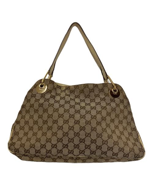 GUCCI（グッチ）GUCCI (グッチ) GGキャンバストートバッグ アイボリーの古着・服飾アイテム