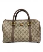 GUCCIグッチ）の古着「ミニボストンバッグ GG」｜ブラウン×ベージュ