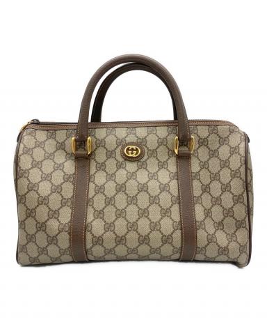 GUCCI グッチ　ミニボストンバッグ 中古・古着通販】GUCCI (グッチ) ミニボストンバッグ GG ブラウン