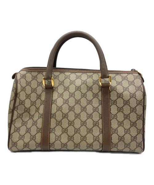GUCCI（グッチ）GUCCI (グッチ) ミニボストンバッグ GG ブラウン×ベージュの古着・服飾アイテム