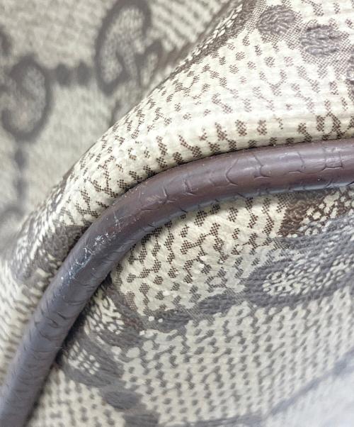 GUCCI（グッチ）GUCCI (グッチ) ミニボストンバッグ GG ブラウン×ベージュの古着・服飾アイテム