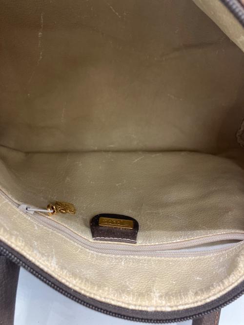 GUCCI（グッチ）GUCCI (グッチ) ミニボストンバッグ GG ブラウン×ベージュの古着・服飾アイテム