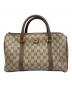 GUCCI（グッチ）の古着「ミニボストンバッグ GG」｜ブラウン×ベージュ