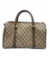 GUCCI (グッチ) ミニボストンバッグ GG ブラウン×ベージュ：30000円